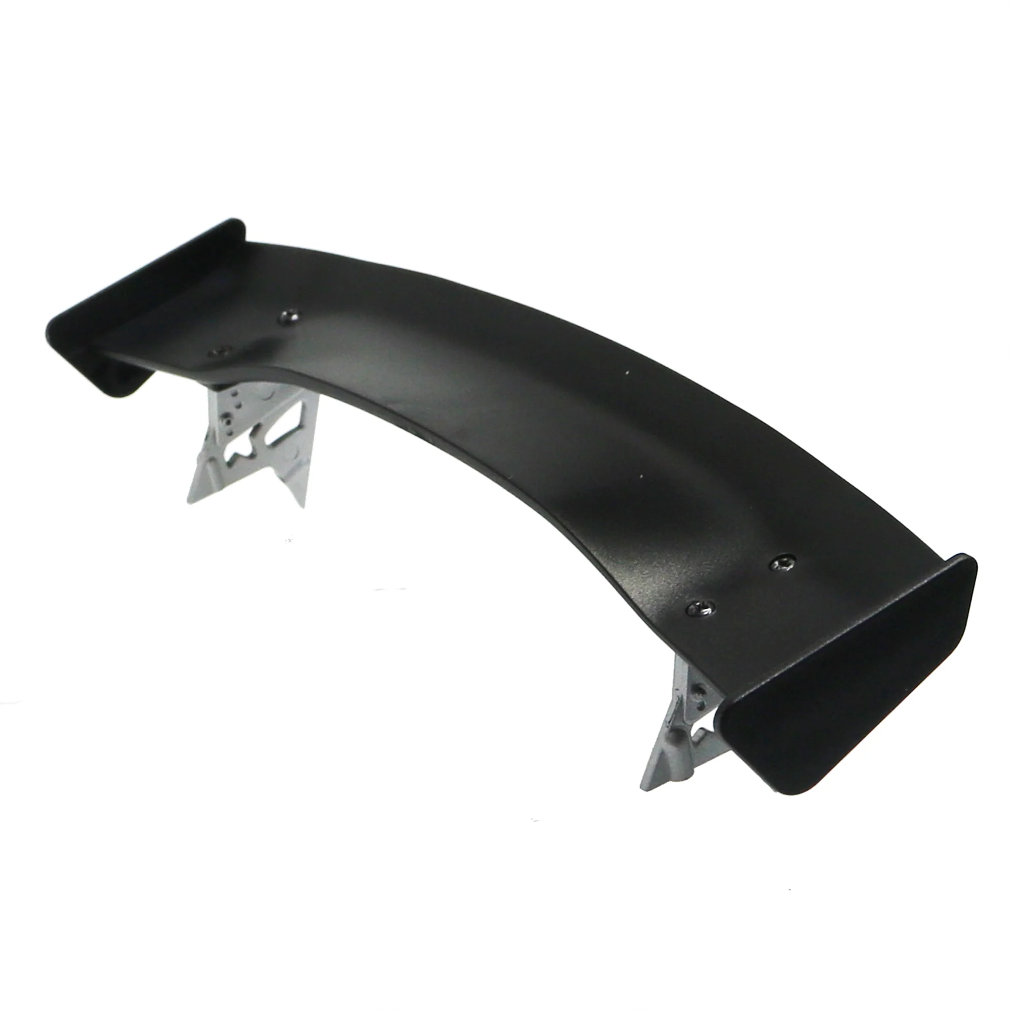 Black SPOILER with SILVER (LOW TRUNK MOUNT) WING STANDS 183mm Wide [EAGLE/GRT] WG00433-BK - Image 2