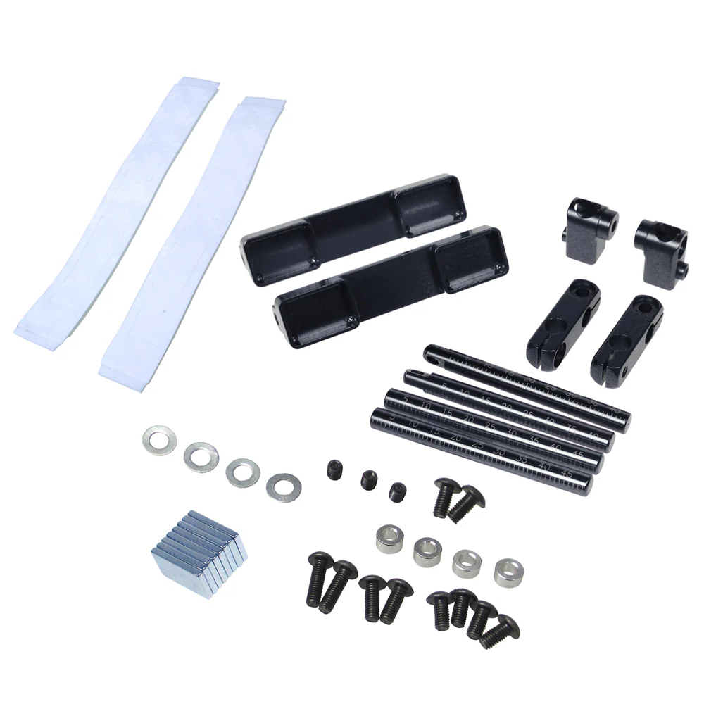Black Stealth Magnet Body Mount 1-10 R-C Car (Post-less) Kit (FRONT&amp;REAR) Type-2 [Eagle Racing] BM-04-BK