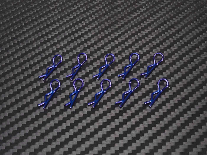 Blue Micro Ultra Body Clip - 1-28 Mini Lexan Body (10pc) [PN Racing] 800101B