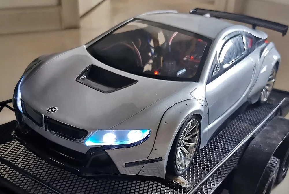 BMW i8 LBWK Liberty Walk 200mm MOLDED ON 1-10  Body Shell [Quality RC] QRC-058-i8-LBWK