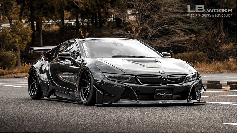 BMW i8 LBWK Liberty Walk 200mm MOLDED ON 1-10  Body Shell [Quality RC] QRC-058-i8-LBWK - Image 3