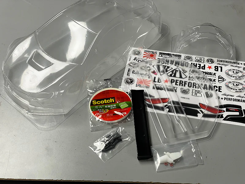 BMW i8 LBWK Liberty Walk 200mm MOLDED ON 1-10  Body Shell [Quality RC] QRC-058-i8-LBWK - Image 4