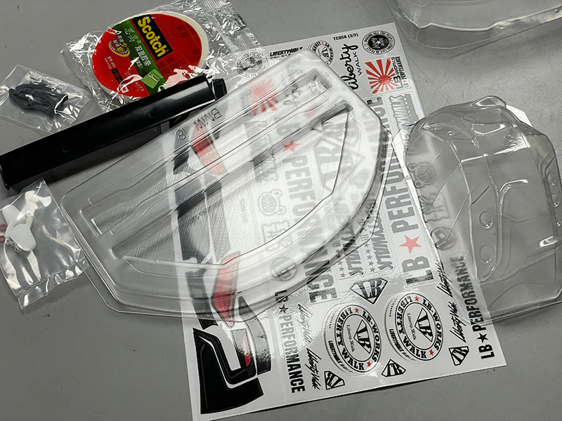 BMW i8 LBWK Liberty Walk 200mm MOLDED ON 1-10  Body Shell [Quality RC] QRC-058-i8-LBWK - Image 7