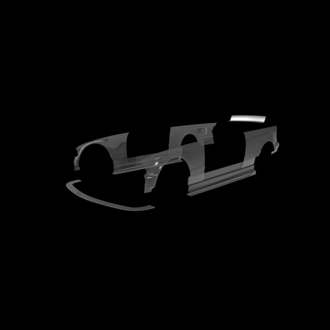 BMW M3 E36 GR Works w Bodykit 1-10 Drift Body Shell [24K] TAF21001 - Image 4