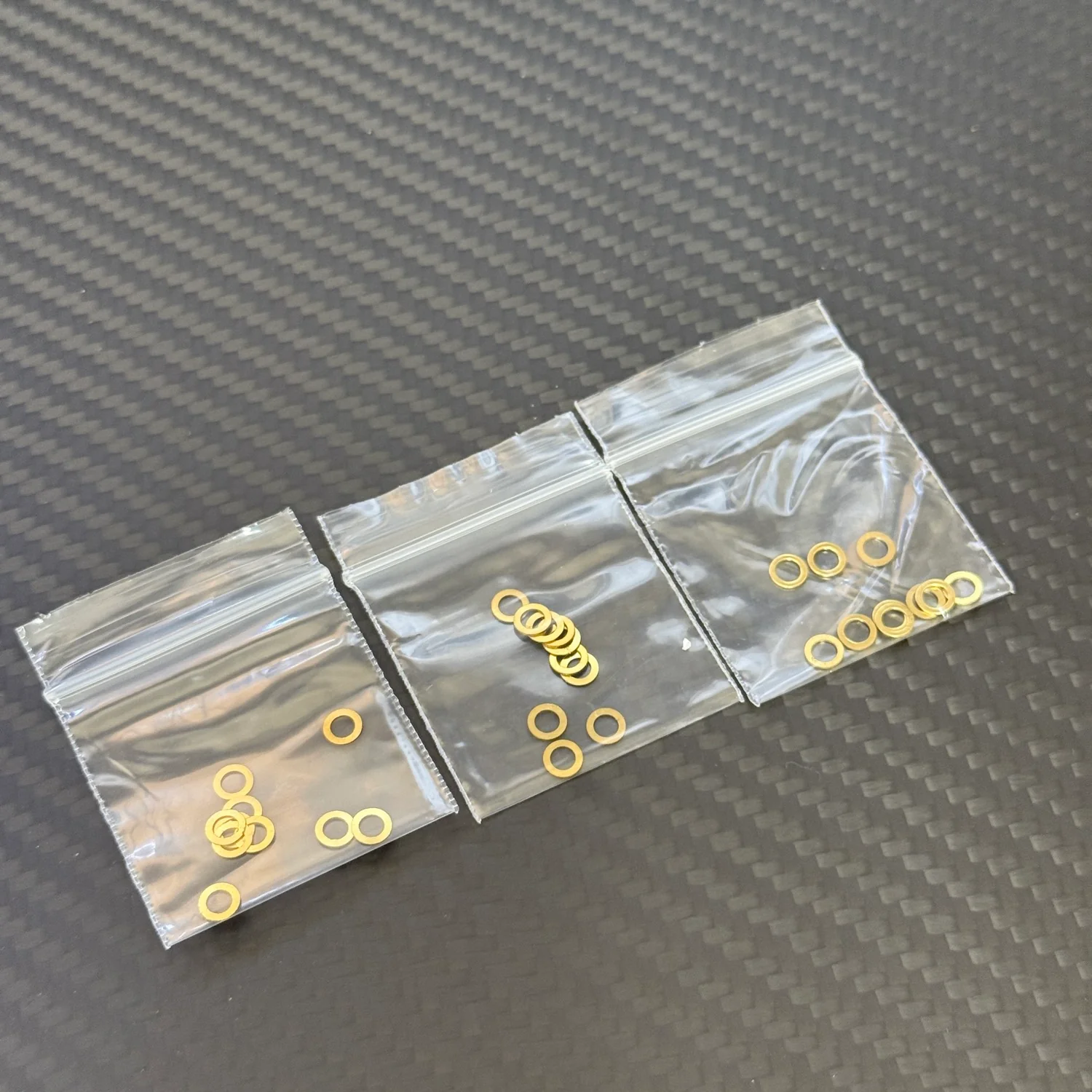Brass Shims (3.0mm) 0.1 / 0.3 / 0.5 mm (30 pcs) [Scale Reflex] 830047