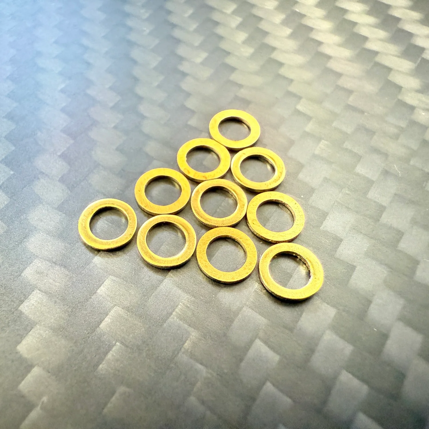 Brass Shims 3mm x 5mm x 0.5mm (10 pcs) / Mini-Z Axle Wheel Spacer 1-28 [Scale Reflex] 830046