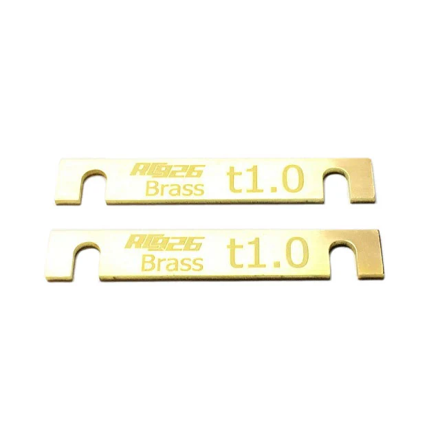 Brass Suspension Mount Spacers (1.0mm thickness) for RD SD RMX YD2 GALM - 2 Pack [RC926] KN-HTBSS02-A