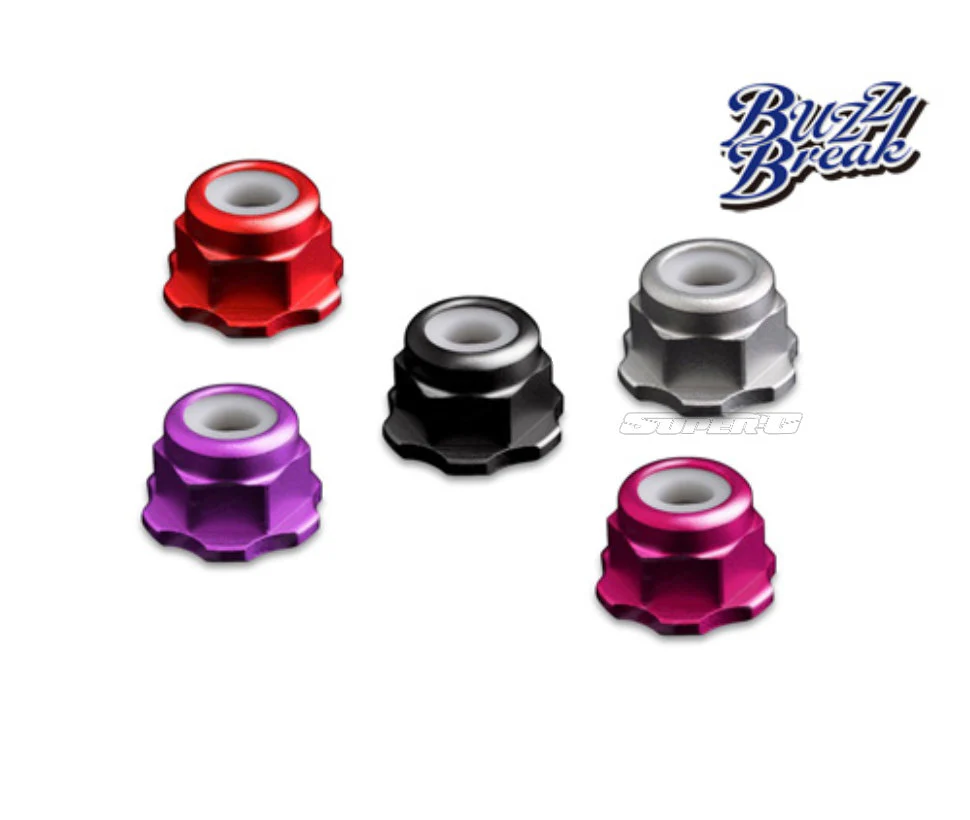 BuzzBreak BB LOCK NUT NYLOCK (4pcs) Wheel Nuts - Black Red Purple Pink Silver [Overdose]