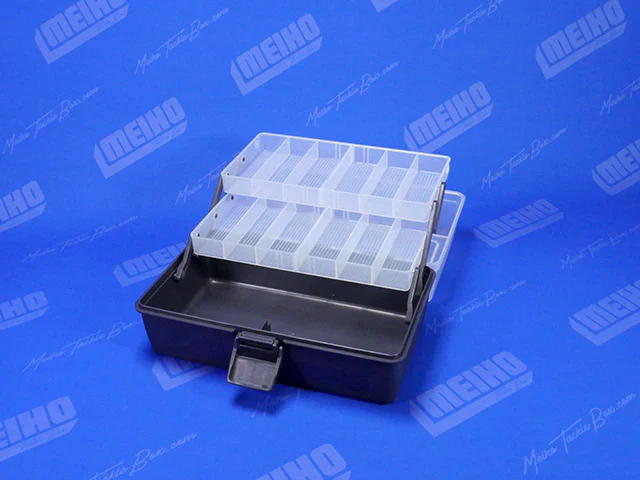 Cabin 2040 Tackle Box 12" x 7" - Case with 2 Tier Shelf Made in Japan [Meiho] 4963189902717 - Image 2