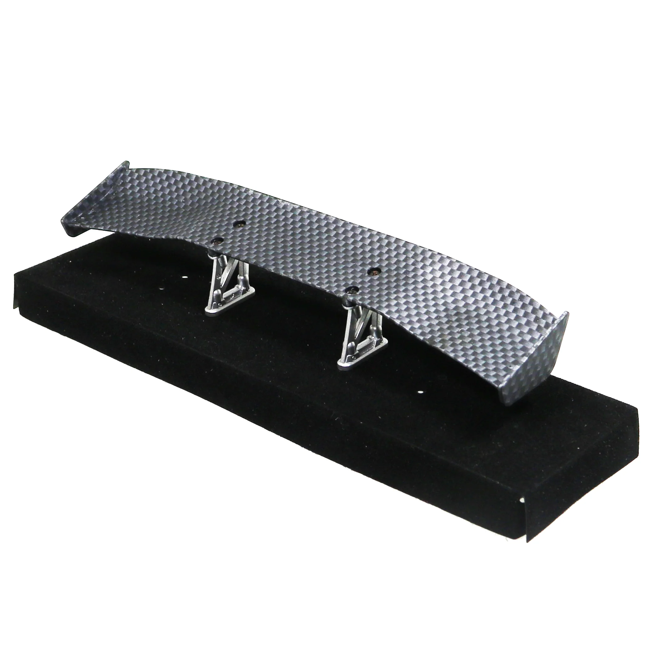 Carbon Fiber Style SPOILER (170mm) with SILVER (HIGH) WING STANDS - [GRT] 500