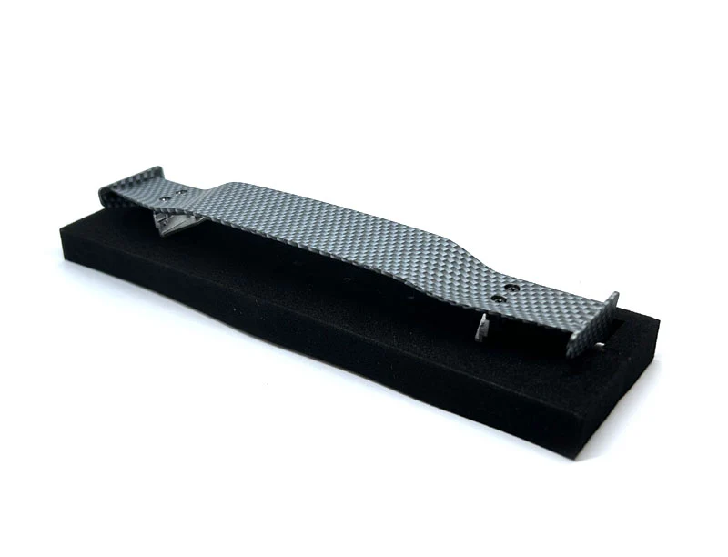 Carbon Fiber Style SPOILER (180mm) with SILVER (LOW MOUNT) WING STANDS - [GRT] 446
