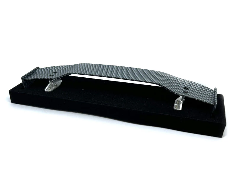 Carbon Fiber Style SPOILER (180mm) with SILVER (LOW MOUNT) WING STANDS - [GRT] 446 - Image 2
