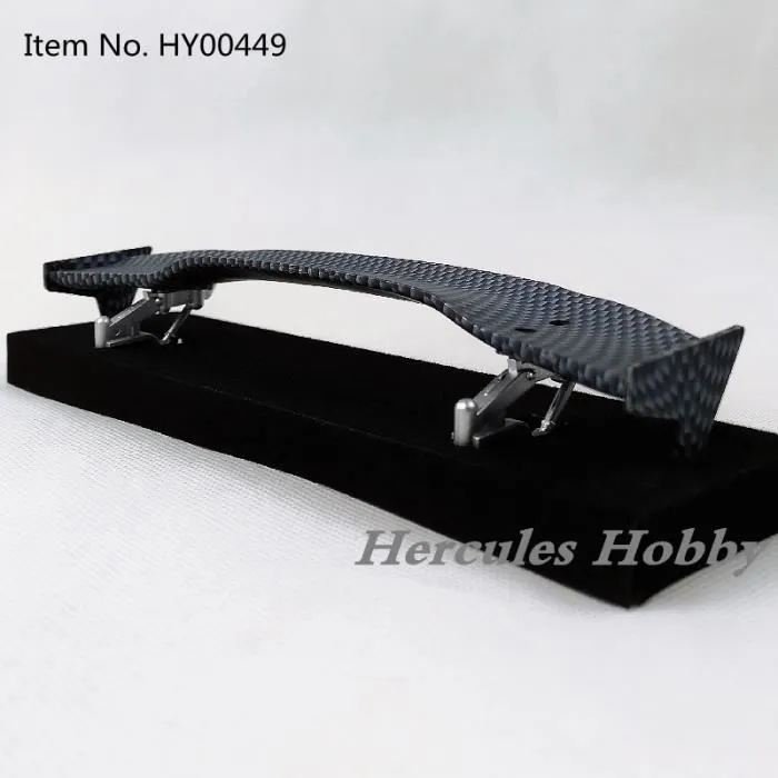 Carbon Fiber Style SPOILER with SILVER (LOW TRUNK MOUNT) WING STANDS - [GRT] GRT-449