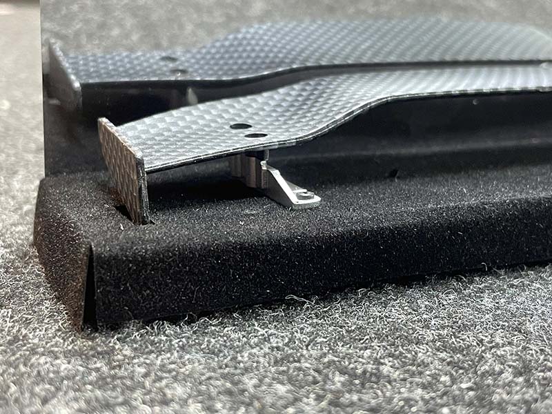 Carbon Fiber Style SPOILER (182mm) with SILVER (LOW MOUNT) WING STANDS - [GRT] 00466 - Image 2
