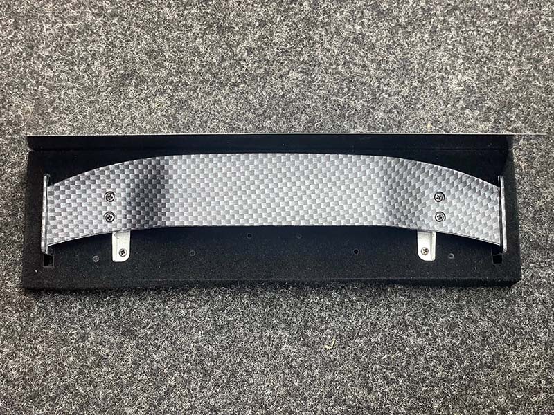 Carbon Fiber Style SPOILER (182mm) with SILVER (LOW MOUNT) WING STANDS - [GRT] 00466 - Image 3