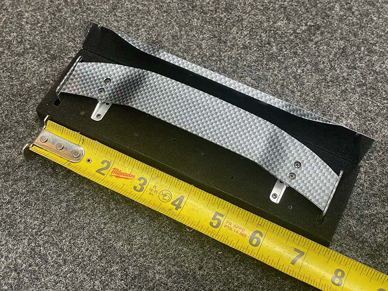 Carbon Fiber Style SPOILER (182mm) with SILVER (LOW MOUNT) WING STANDS - [GRT] 00466 - Image 4