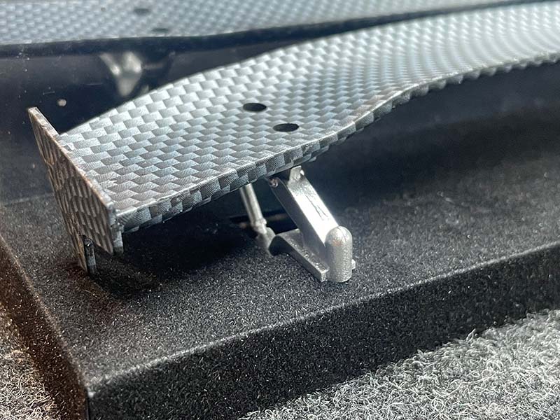 Carbon Fiber Style SPOILER (188mm) with SILVER (MEDIUM) WING STANDS - [GRT] 469 - Image 2