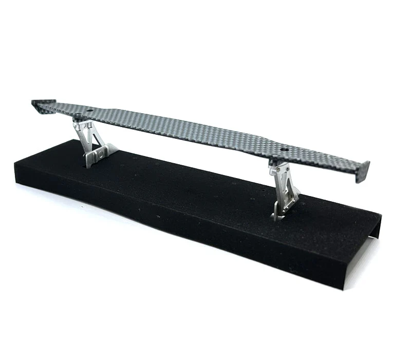 Carbon Fiber Style SPOILER (189mm) with SILVER (HIGH) WING STANDS - [GRT] 447