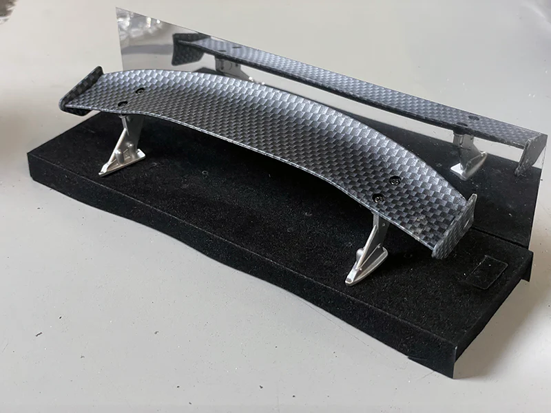 Carbon Fiber Style SPOILER with SILVER 171MM WIDE WING STANDS - [GRT] ORC Z33 WG00478-U3