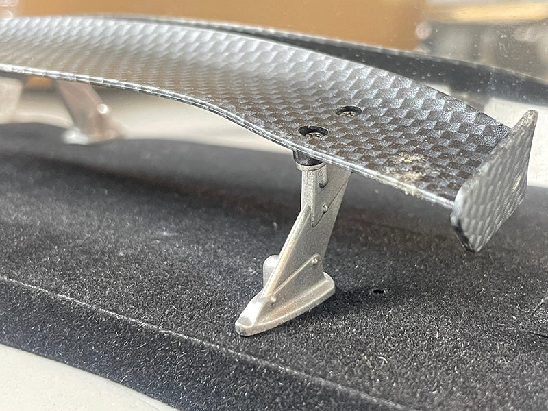 Carbon Fiber Style SPOILER with SILVER 171MM WIDE WING STANDS - [GRT] ORC Z33 WG00478-U3 - Image 2