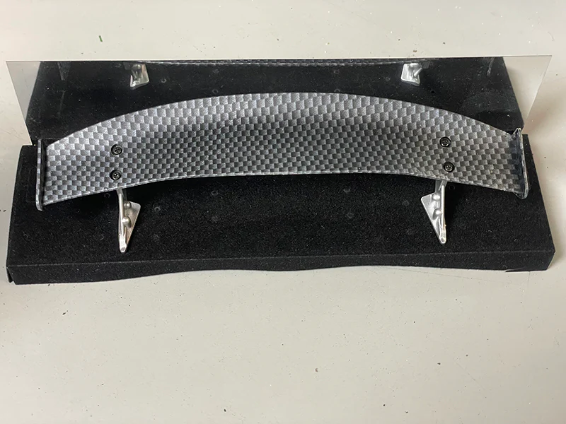 Carbon Fiber Style SPOILER with SILVER 171MM WIDE WING STANDS - [GRT] ORC Z33 WG00478-U3 - Image 5