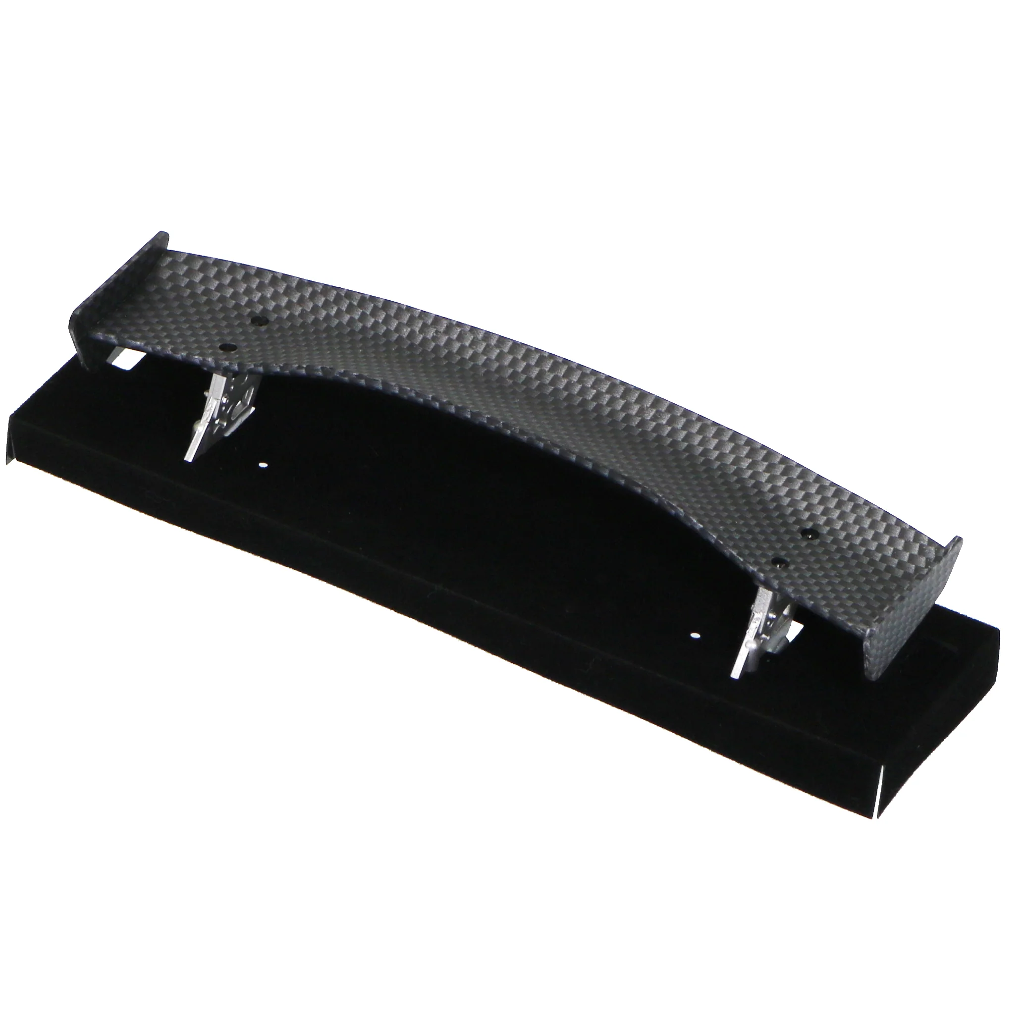 Carbon Fiber Style SPOILER with SILVER (LOW MOUNT REAR TRUNK) WING STANDS - [GRT] 453
