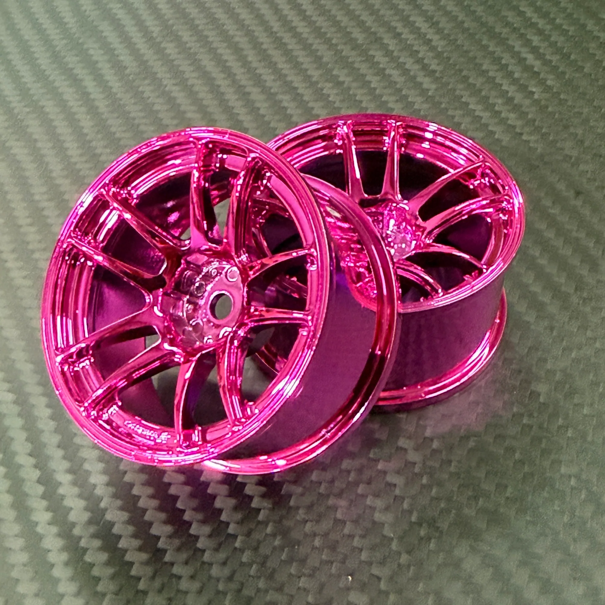 CHROME Buzz Break Valino N820S - PINK - PURPLE - GOLD - RED - SILVER 7mm 1/10 Wheel Rims [Overdose] - Image 4