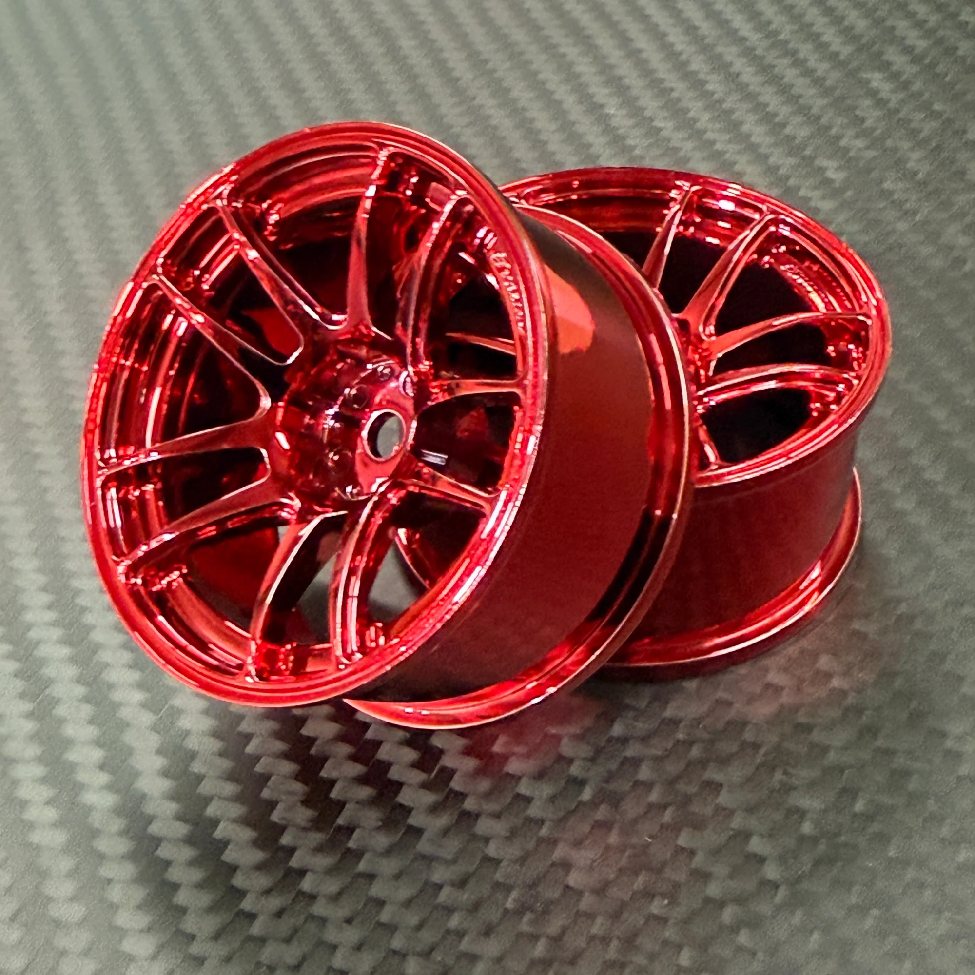 CHROME Buzz Break Valino N820S - PINK - PURPLE - GOLD - RED - SILVER 7mm 1/10 Wheel Rims [Overdose] - Image 5