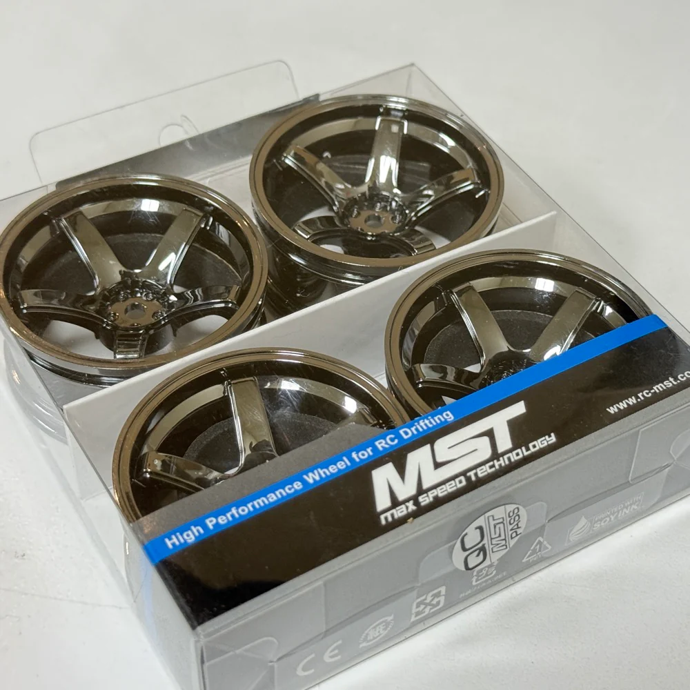 Chrome GUNMETAL Smoked 5 Spokes - ADVAN GT Style - 8 Offset Rims (4-Pack) [MST] 102019SBK