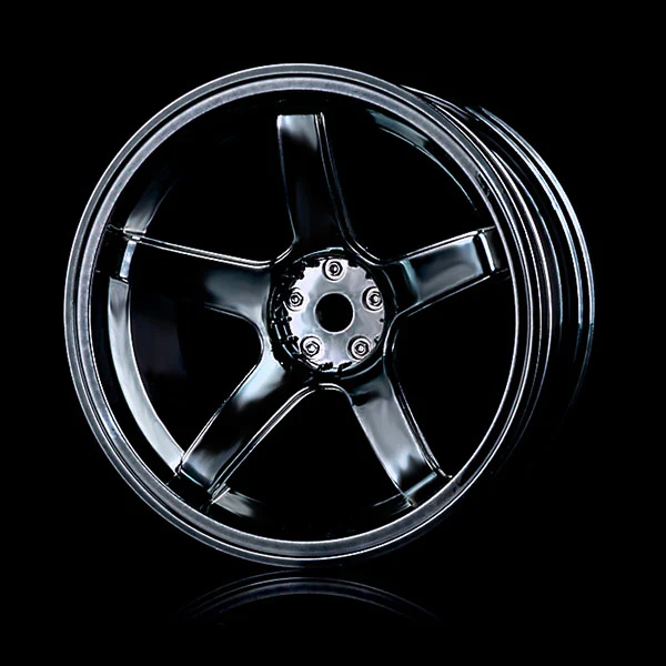 Chrome GUNMETAL Smoked 5 Spokes - ADVAN GT Style - 8 Offset Rims (4-Pack) [MST] 102019SBK - Image 2