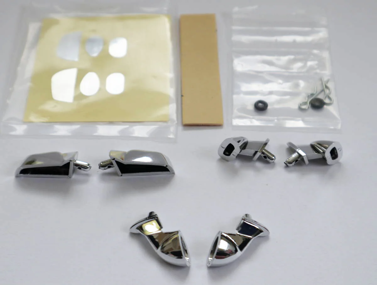 CHROME Rearview Mirror Set II (New Design) - 3 TYPES - DOOR AND FENDER [ABC HOBBY] 66201 - Image 7