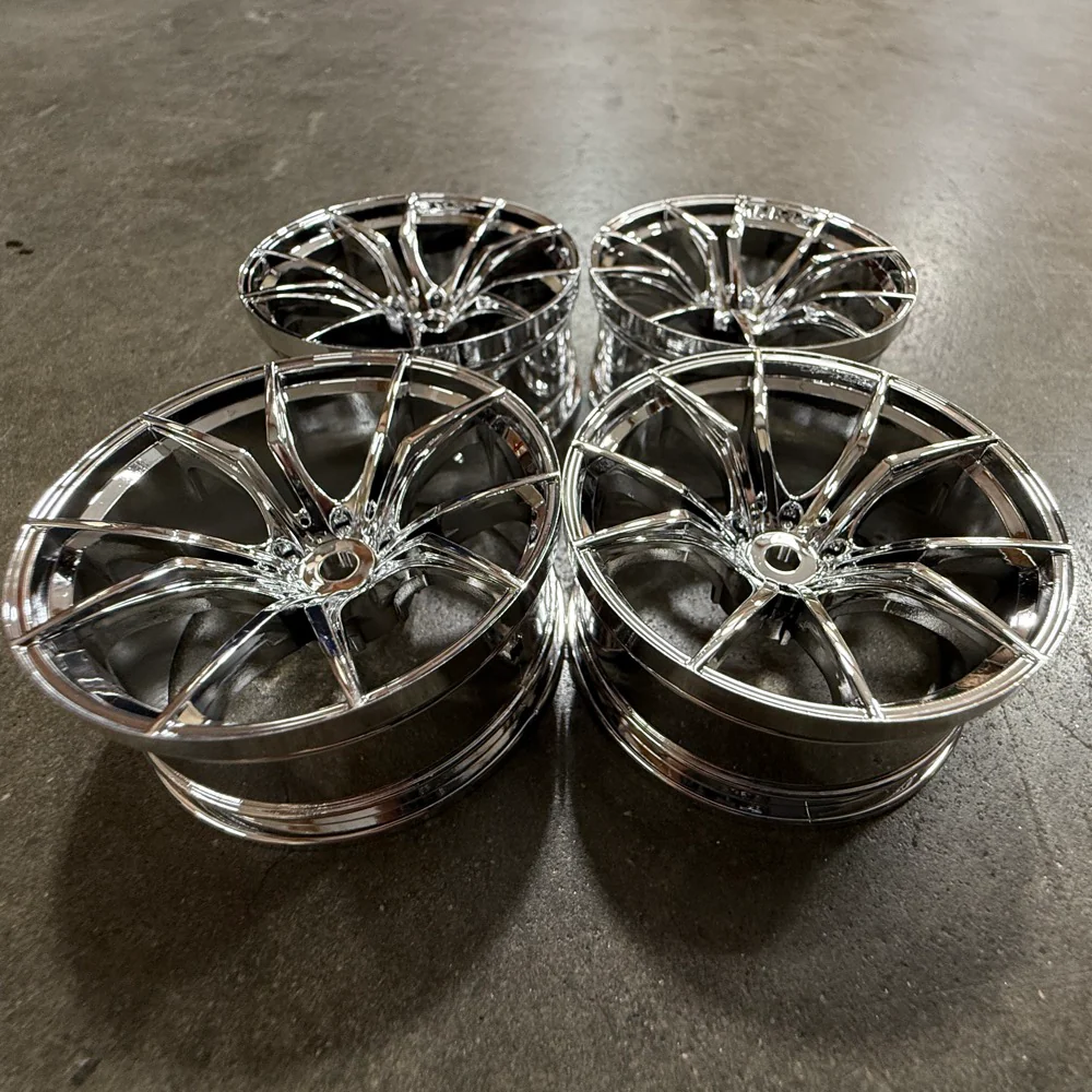 CHROME FX Split 5 Spokes - Titan Style - Concave 8 Offset 1-10 Rims (4-Pack) [MST] 102049S - Image 2