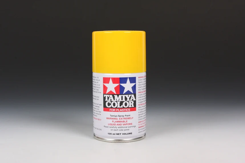 CHROME YELLOW - Lacquer Spray Paint 100ml (For Plastic Models) TS-47 [Tamiya] 85047 - Image 2