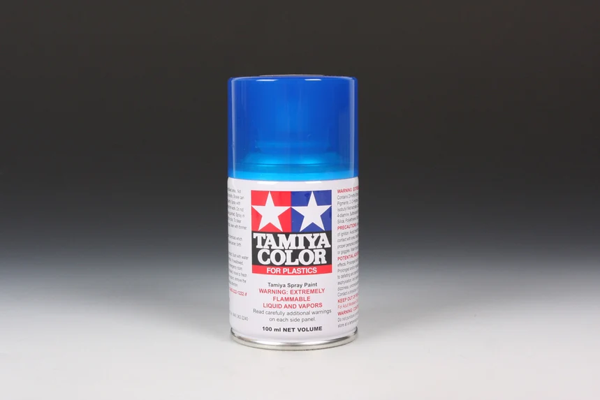 CLEAR BLUE - Lacquer Spray Paint 100ml (For Plastic Models) TS-72 [Tamiya] 85072 - Image 2