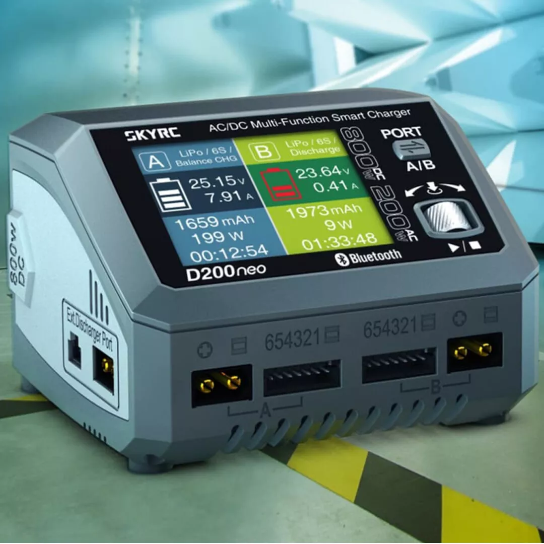 D200NEO (DUAL PORT) Smart Balance Charger 800watt - LiPo/LiFe/LiIon/LiHV/NiMH/NiCd/Pb  [SKY RC] SK-100196-01