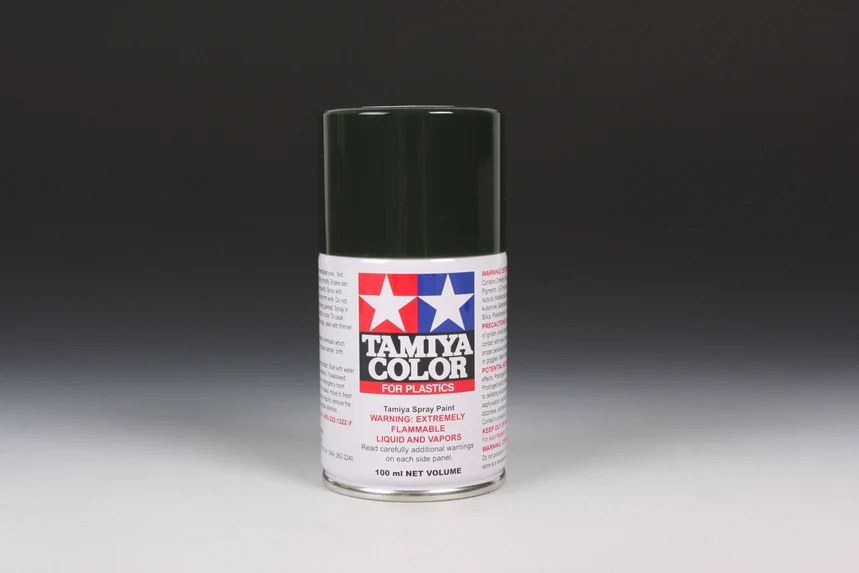 DARK GREEN - Lacquer Spray Paint 100ml (For Plastic Models) TS-2 [Tamiya] 85002 - Image 2