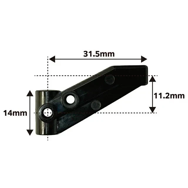 AST Front Upper Arm (DELRIN) WHITE - BLACK (RDX) [Topline] TP-640 TP-652 - Image 2
