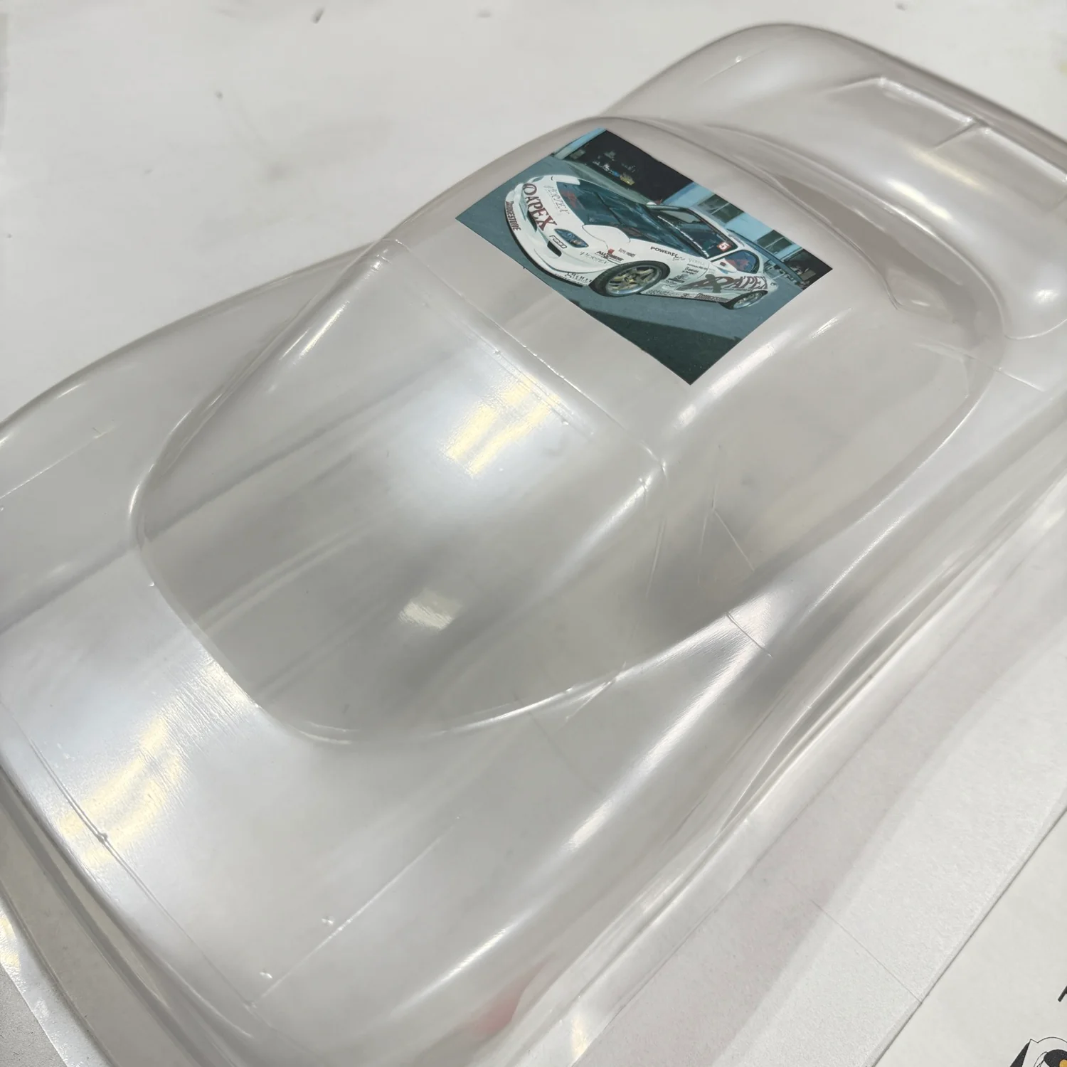 Apex-i D1 Project Mazda RX-7 FD3S w/ Livery, Wing, Wingstand 1-10 Body Set *Discontinued NOS* [Speed Way Pal] PA037 - Image 4