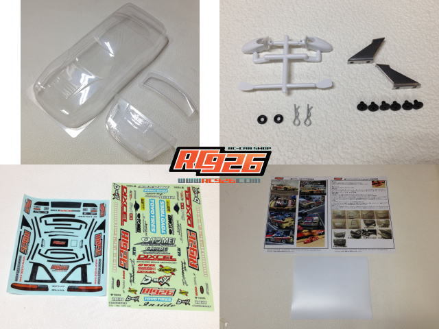 DMAX ONE-VIA 240SX S13 180SX COUPE Akinori Utsumi (Includes Wing, Mirrors, Livery) [RC926] KN-DB01 - Image 3