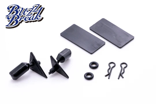 Door Mirror Type-A (GT) and License Plate 4 Piece Set [Buzz Break Overdose] BB-RP-002