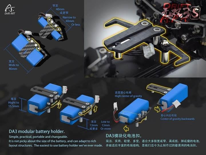DRIFT ART DA3S 3 - 1-28 PREMIUM FULL OPTION RWD Drift Car Kit [ Mini-Z Size ] DRIFTART DA3S 99130 - Image 5