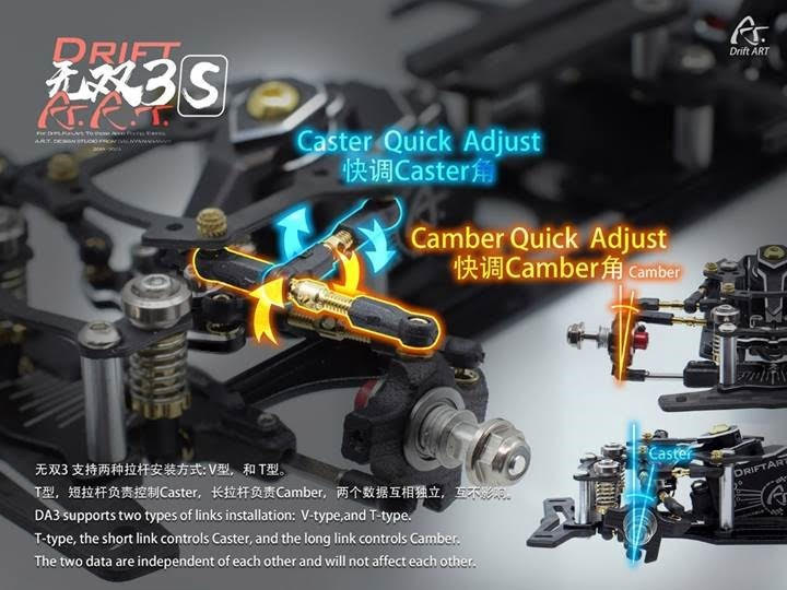 DRIFT ART DA3S 3 - 1-28 PREMIUM FULL OPTION RWD Drift Car Kit [ Mini-Z Size ] DRIFTART DA3S 99130 - Image 6
