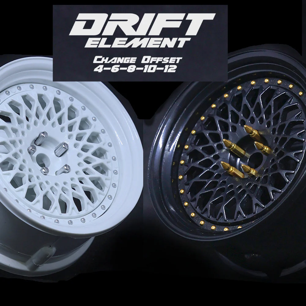 DRIFT ELEMENT MESH Adjustable Offset 1-10 Rims [DS Racing]