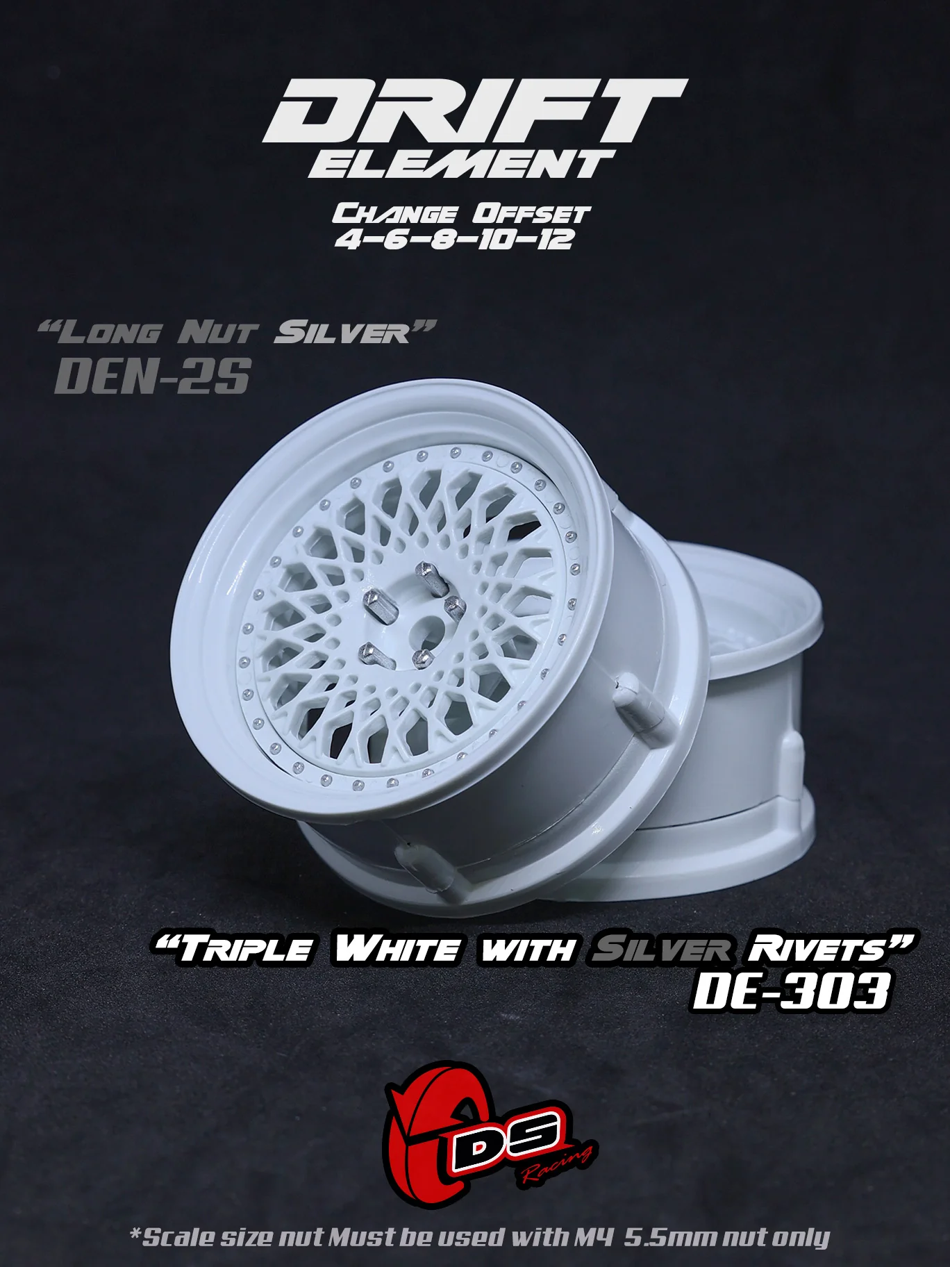 DRIFT ELEMENT MESH Adjustable Offset 1-10 Rims [DS Racing] - Image 4
