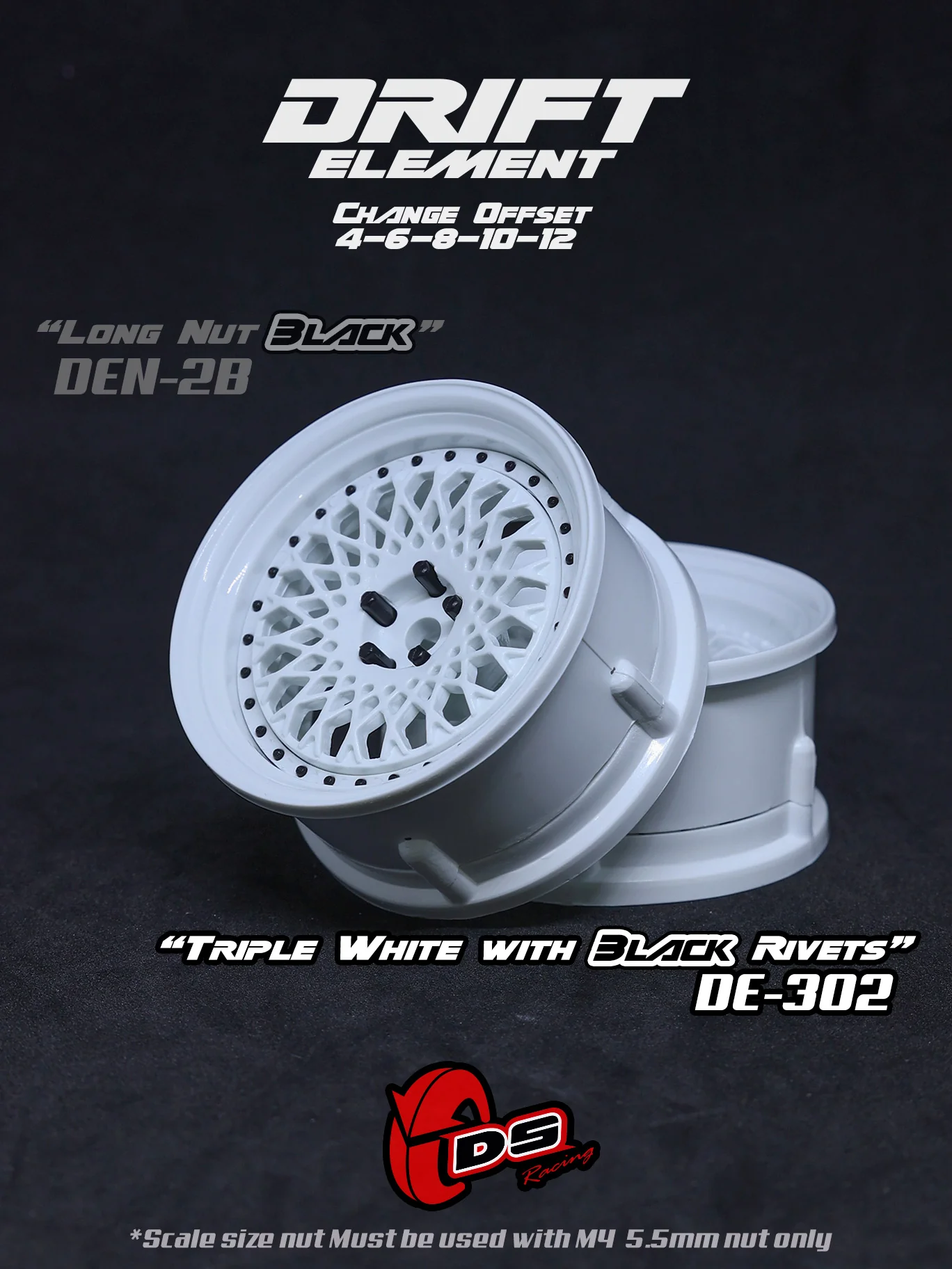 DRIFT ELEMENT MESH Adjustable Offset 1-10 Rims [DS Racing] - Image 5