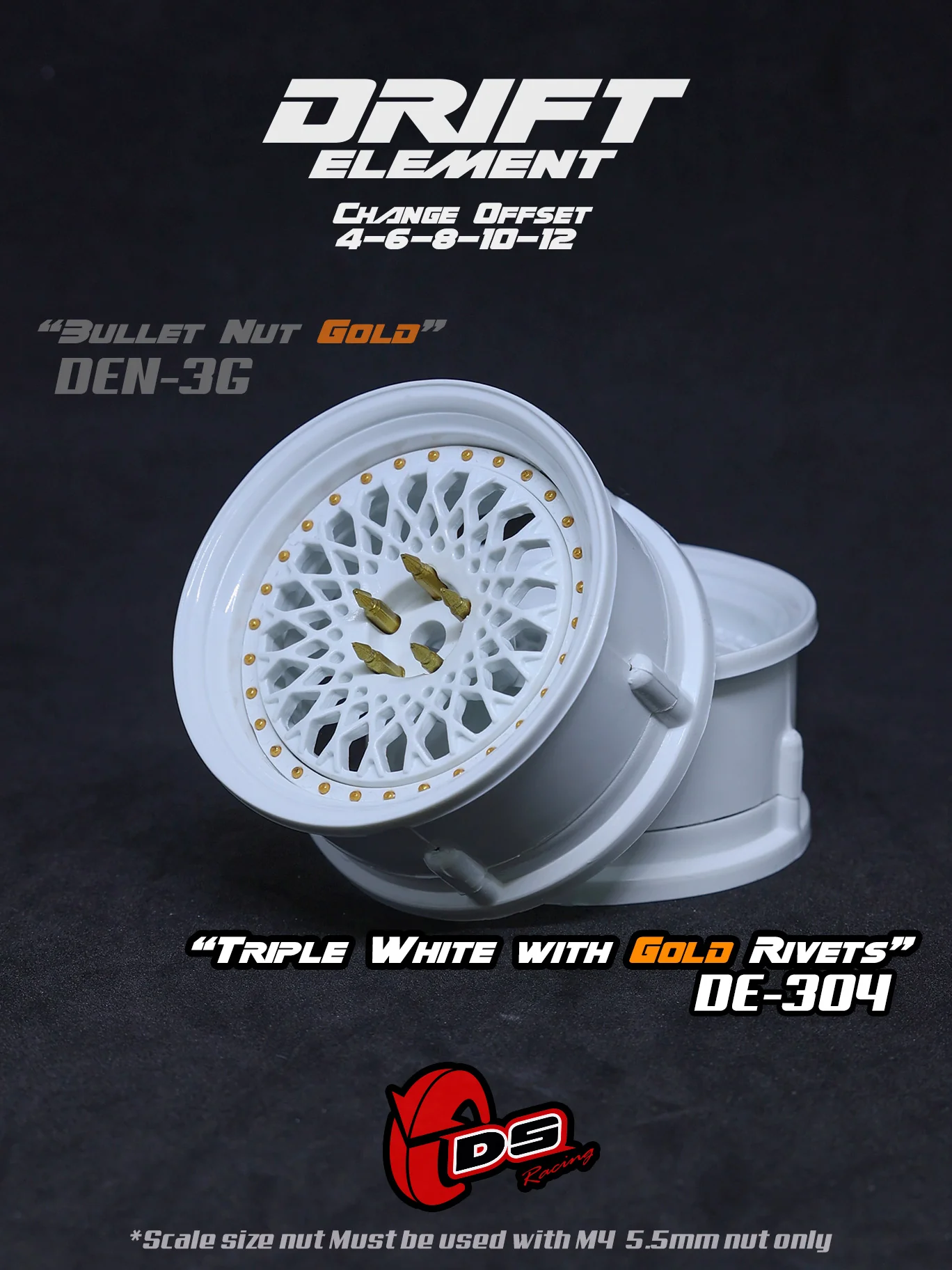 DRIFT ELEMENT MESH Adjustable Offset 1-10 Rims [DS Racing] - Image 6