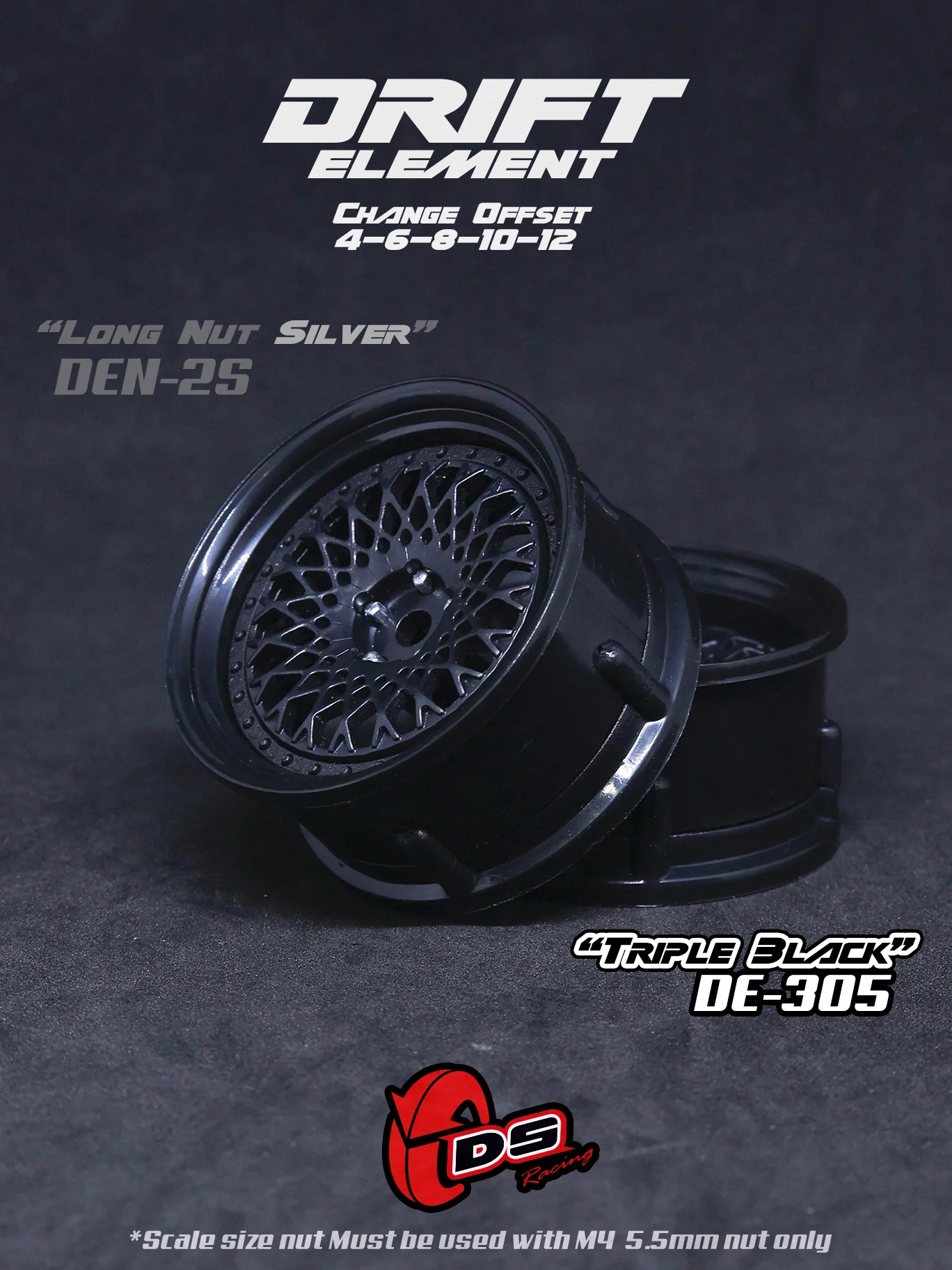 DRIFT ELEMENT MESH Adjustable Offset 1-10 Rims [DS Racing] - Image 8