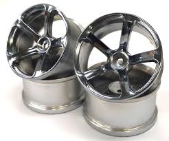 DRS-5 WHEEL SUPER HIGH TRACTION MATTE CHROME 5mm 7mm 8mm [Topline RC] TDW-086MC TDW-076MC