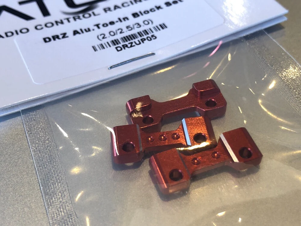 DRZ Aluminum Toe-In Block Set (2.0-2.5-3.0) (RED) [Atomic] DRZUP05