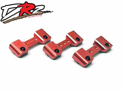 DRZ Aluminum Toe-In Block Set (2.0-2.5-3.0) (RED) [Atomic] DRZUP05 - Image 2